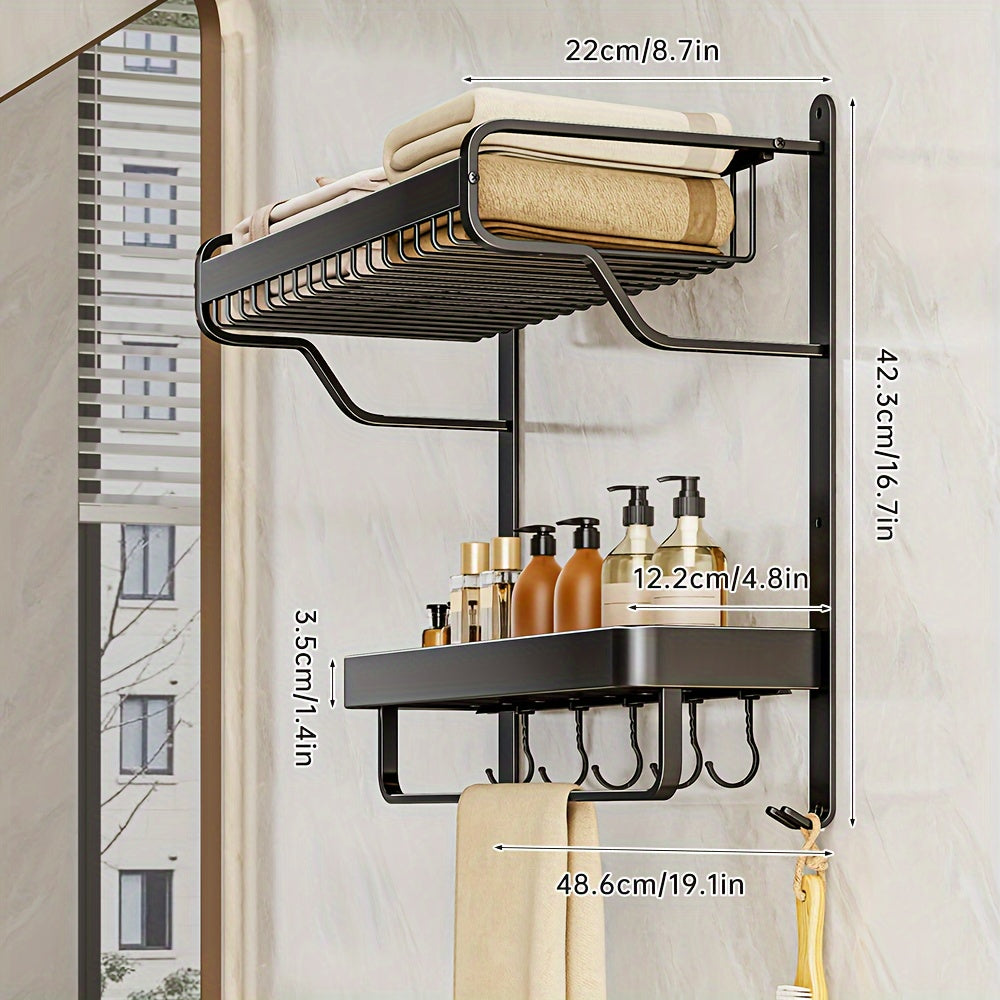 Modern Wall-Mounted Towel Rack by Snagg A Rack