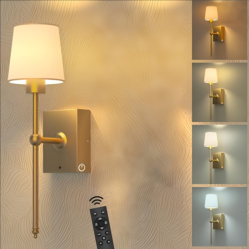 2pcs Black/Gold Wall Lights Rechargeable Battery LED with 3000K–6000K by Snagg A Wall Light