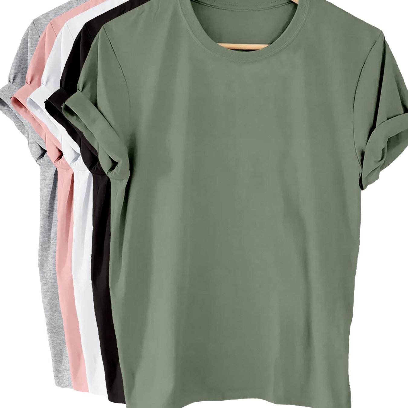 5-Pack Women’s Solid T-Shirts - SnaggIt