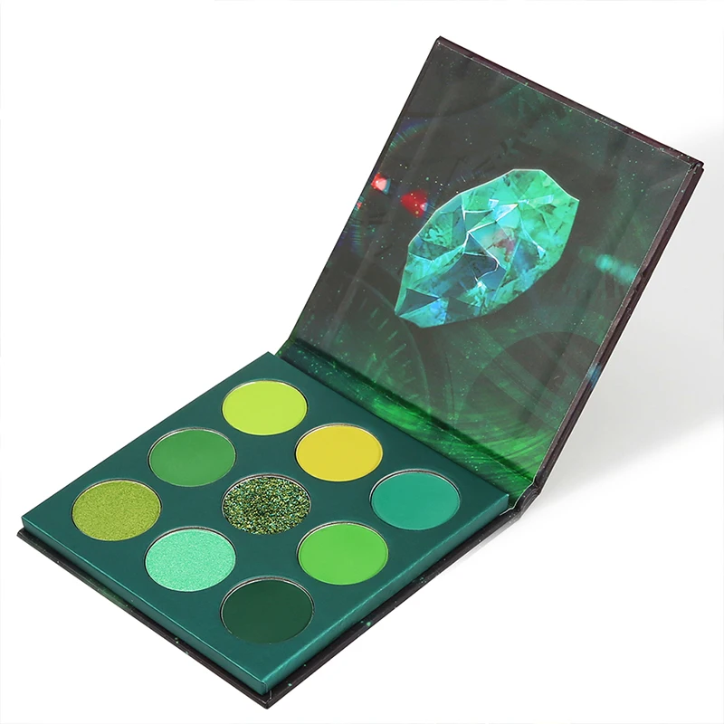 Gemstone Inspired 9 -Color Artistry Palette – High-Pigment Matte, Shimmer & Metallic Shadow Collection