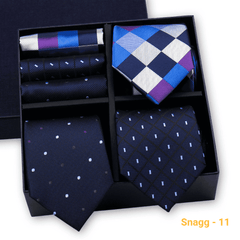 Formal Men’s Tie Collection — 3 Luxury Neckties & Handkerchiefs - GL-11 - Others In Fashion