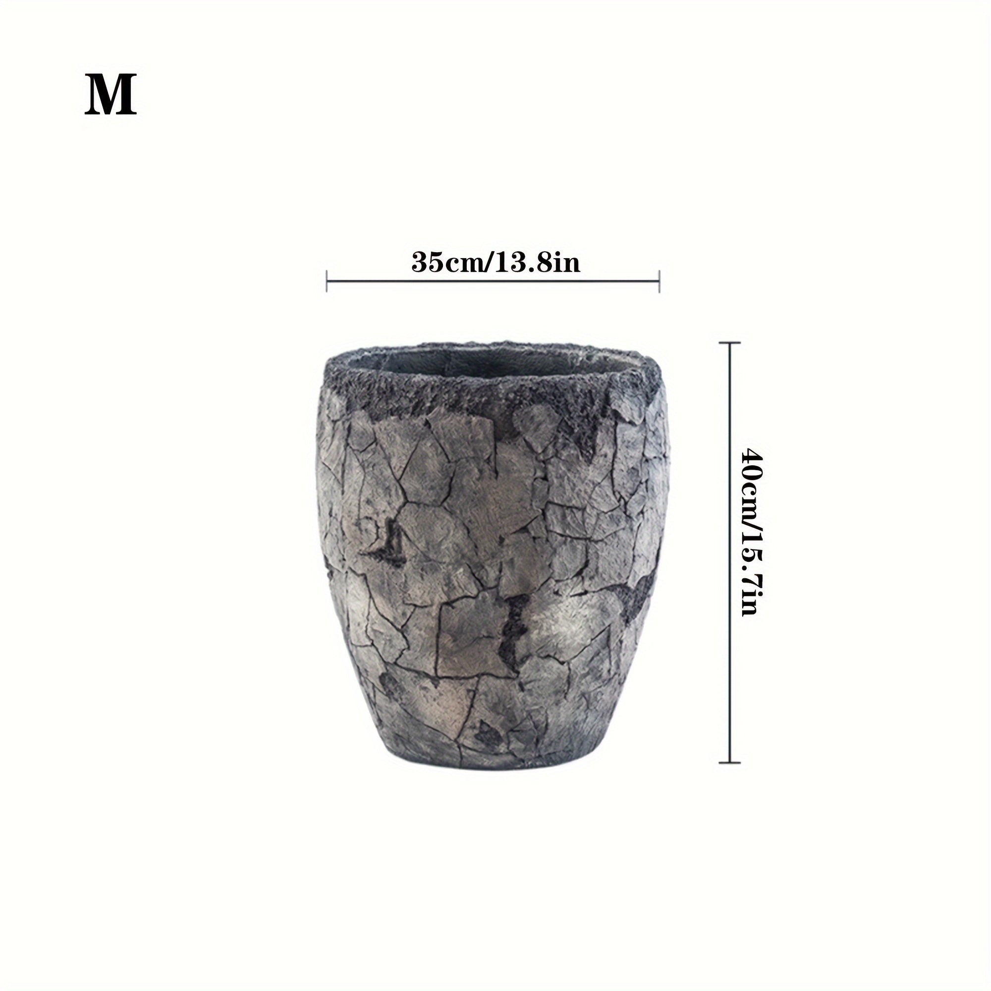 Vintage Fiber Clay Plant Pot with Drainage by Snagg A Pot