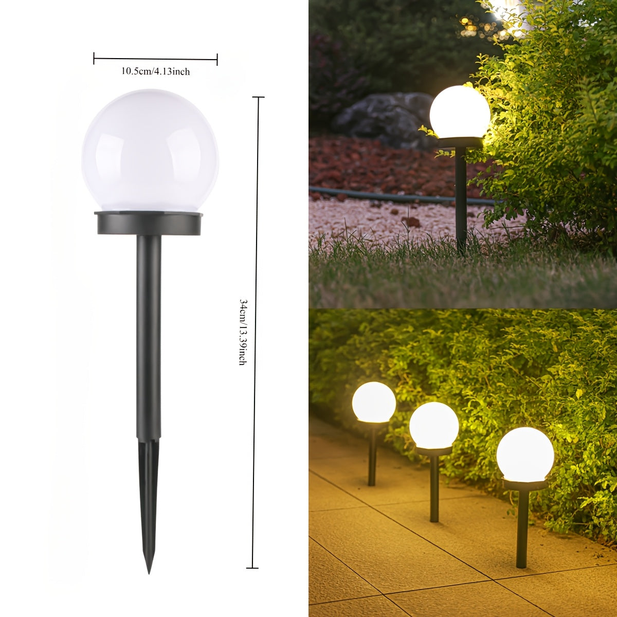 10pcs Solar Matte Black LED Lawn Stake Lamps by Snagg An Outdoor Light