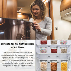 6pcs Airtight Food Storage Containers by Snagg A Container