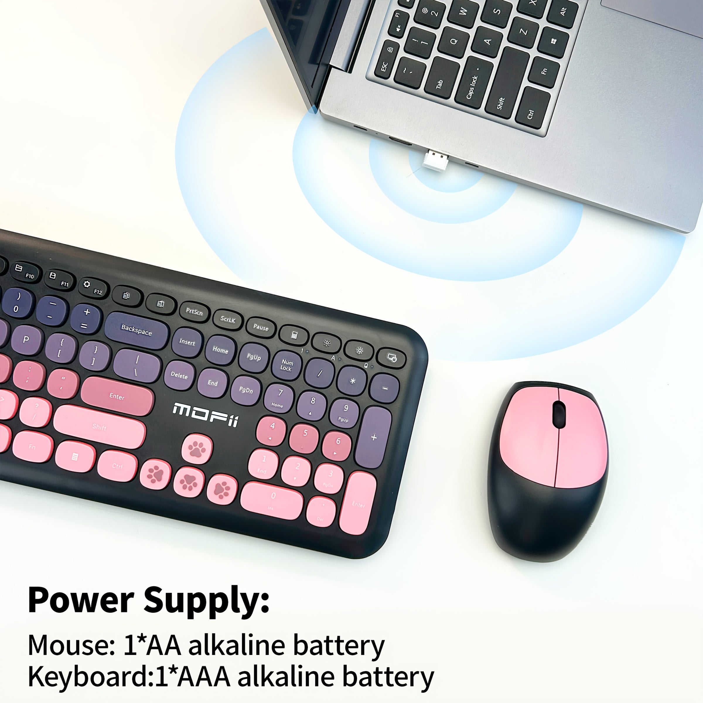 2.4G Wireless Keyboard & Mouse Set Quick USB Connection for Office, Gaming & Everyday Use by Snagg A Keyboard