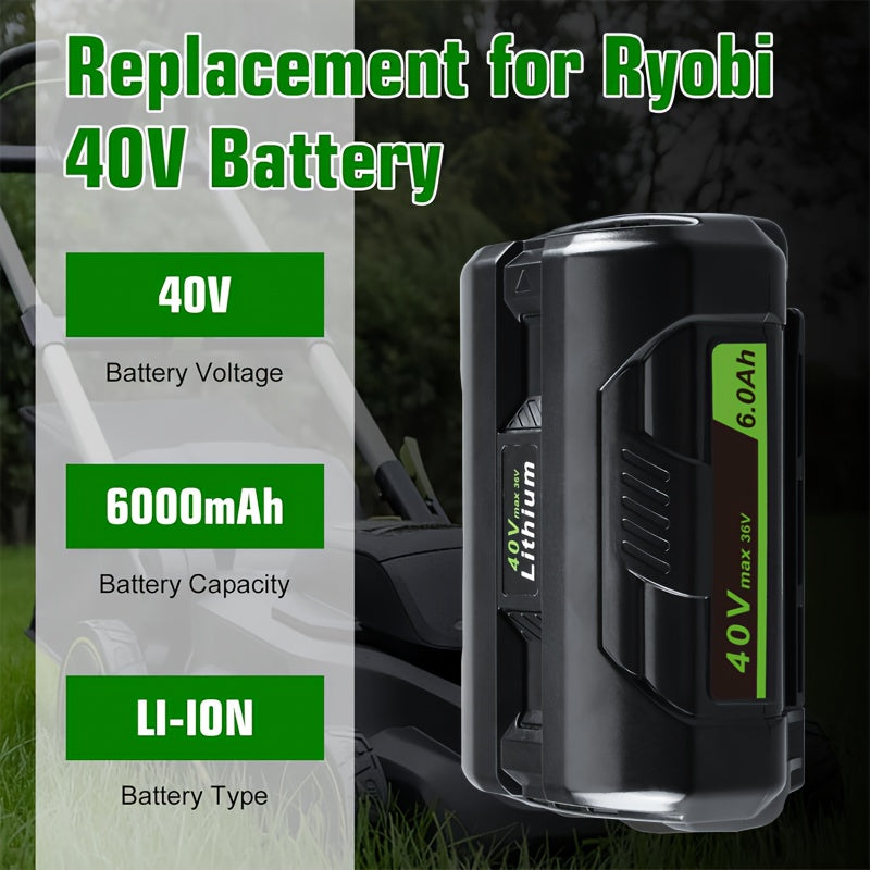 Ryobi 40V 6.0Ah Replacement Battery