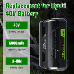 Ryobi 40V 6.0Ah Replacement Battery