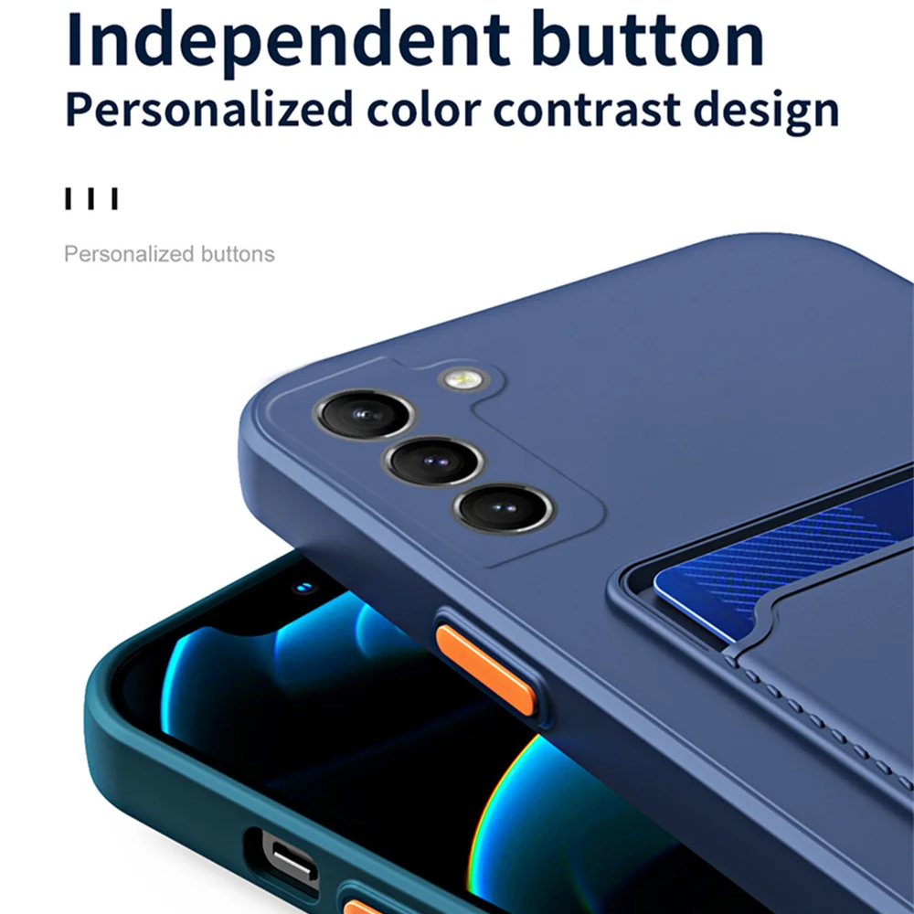 TPU Soft Silicone Card Slot Wallet Case – for Samsung Galaxy S25 Series - Phone Cases & Covers