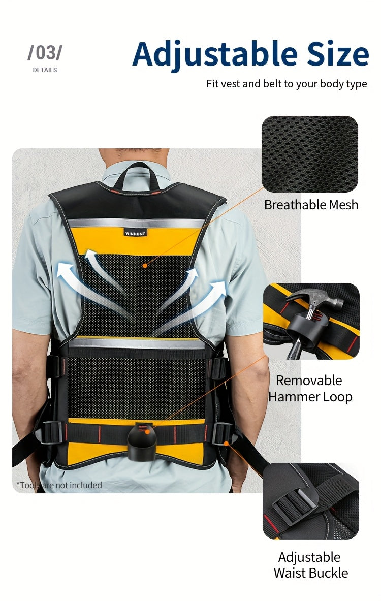 Adjustable Electrician Tool Vest by Snagg A Tool Vest