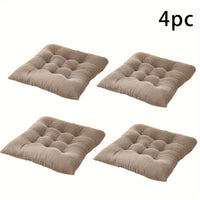 Classic Washable Polyester Chair Pads with Ties – 4 Pack by Snagg A Cushion