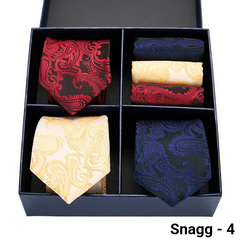 Luxury Men’s Silk Tie Set 3 Style Box