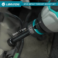 9pcs Impact Torx Bit Socket Set - SnaggIt