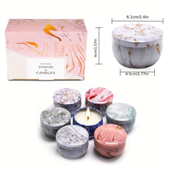 12 Piece Marble-Style Scented Candle Gift Set by Snagg A Candle