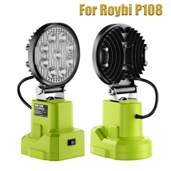 Cordless LED Work Light Compatible with Ryobi P107/P108 Batteries