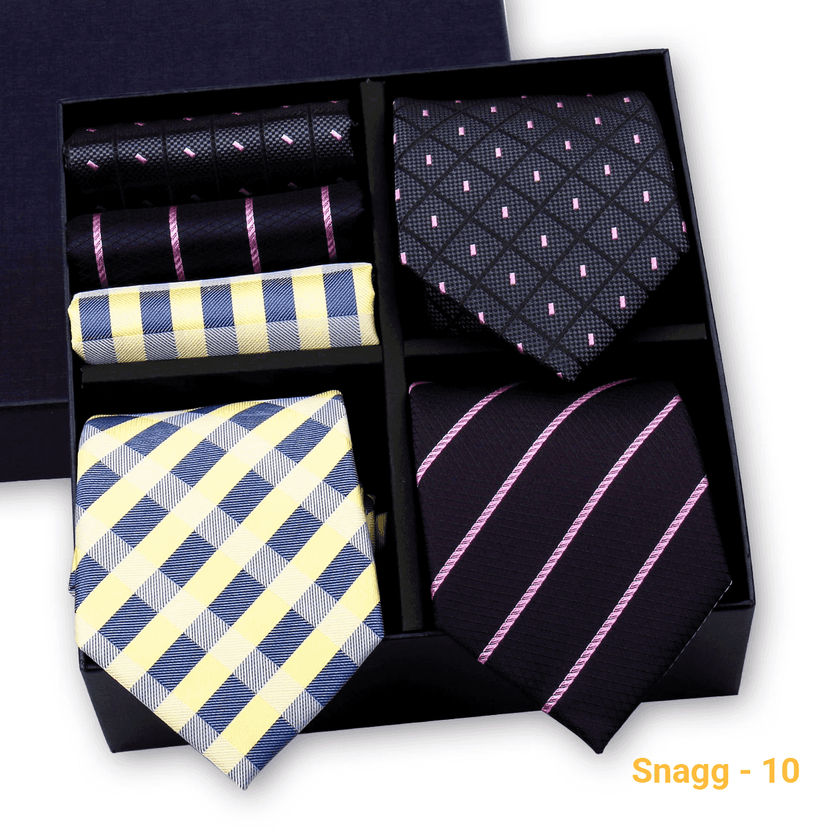 Formal Men’s Tie Collection — 3 Luxury Neckties & Handkerchiefs - GL-08 - Others In Fashion