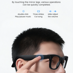 E02C AI Smart Glasses – 1080P HD Camera with 32GB & Photochromic Lenses