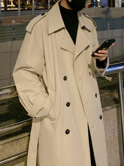 Men’s Double-Breasted Trench Coat with Belt by Snagg A Coat