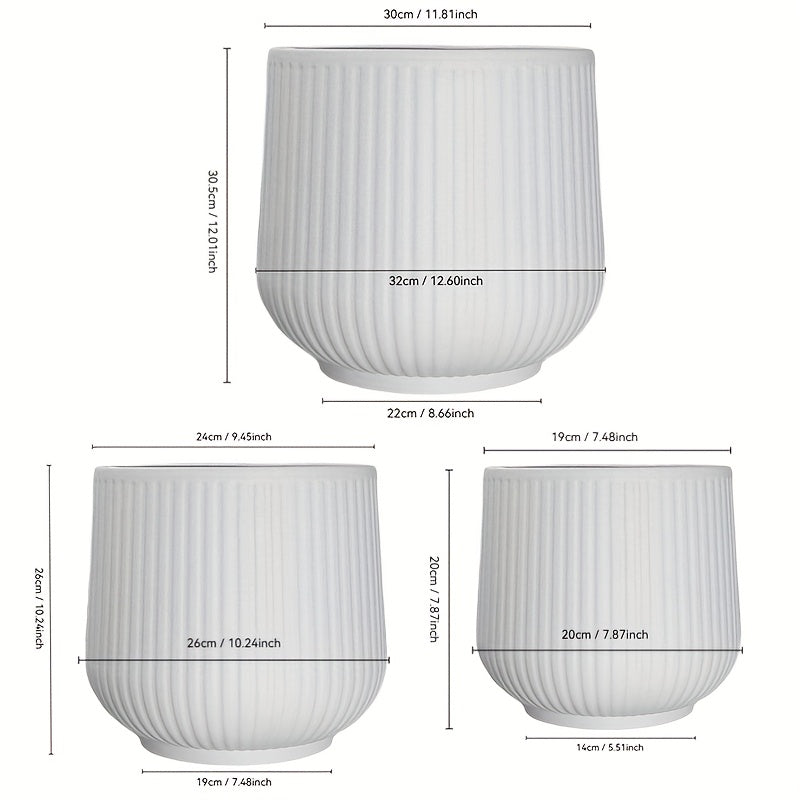 2pcs Resin Flower Pots with Drainage by Snagg A Pot