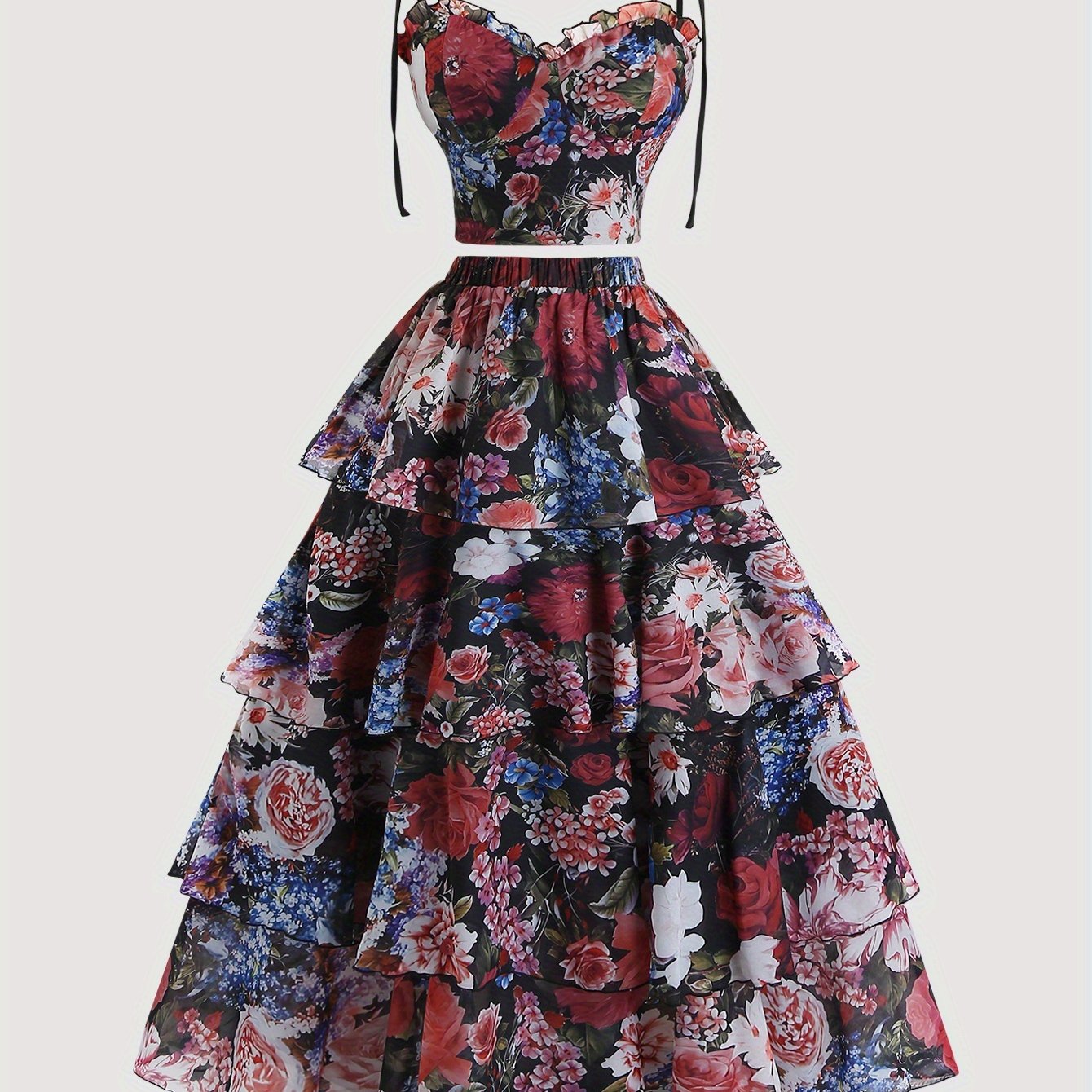 Vintage Floral Strapless Court Dress by Snagg A Dress