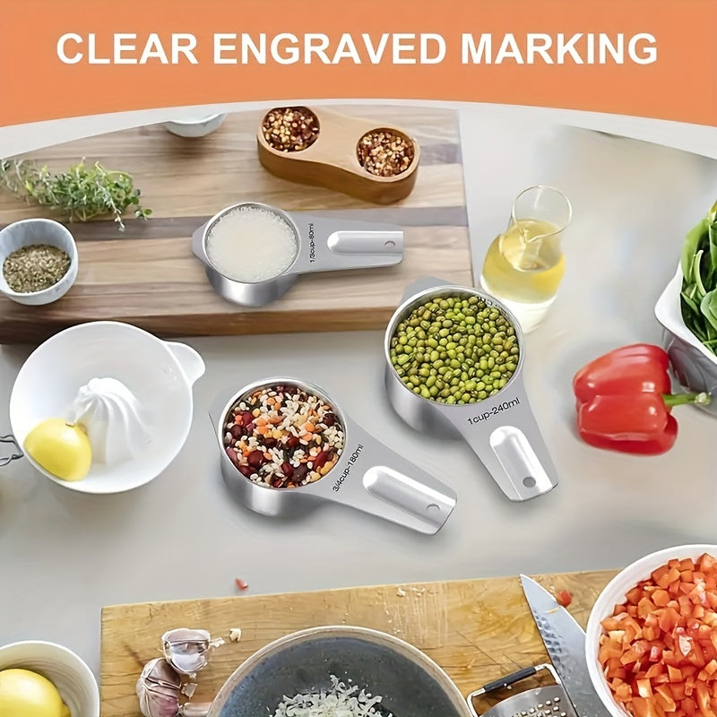Measuring Cup & Spoon Set Stainless Steel Precision Tools by Snagg A Measuring Set