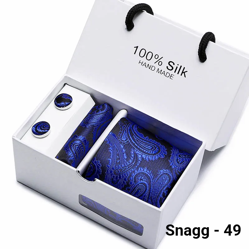 Luxury Silk Paisley Tie for Men — Extra-Long Woven Jacquard Necktie Suits & Weddings - Snagg - 49 - Others In Fashion