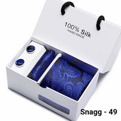 Luxury Silk Paisley Tie for Men — Extra-Long Woven Jacquard Necktie Suits & Weddings - Snagg - 49 - Others In Fashion