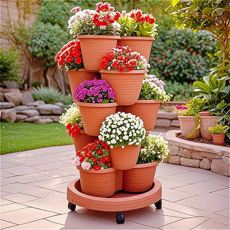 Stackable 3 Tier Flower Pot Set by Snagg A Pot