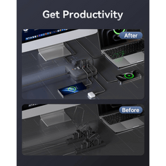 10 in 1 Powerboard with USB-C Surge Protector Extension Cord (1.8m) by Snagg An Extension Cable