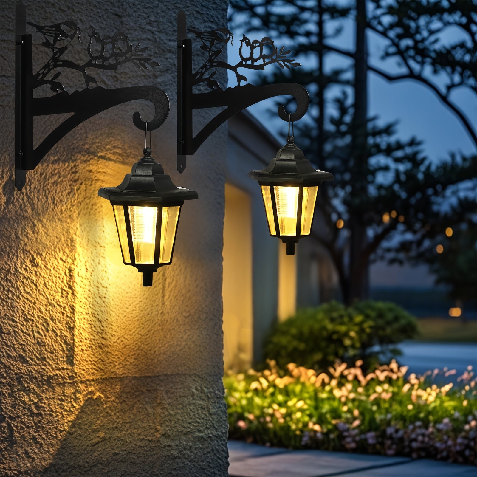 2pcs Hanging Bird Silhouette Wall Lights by Snagg An Outdoor Light