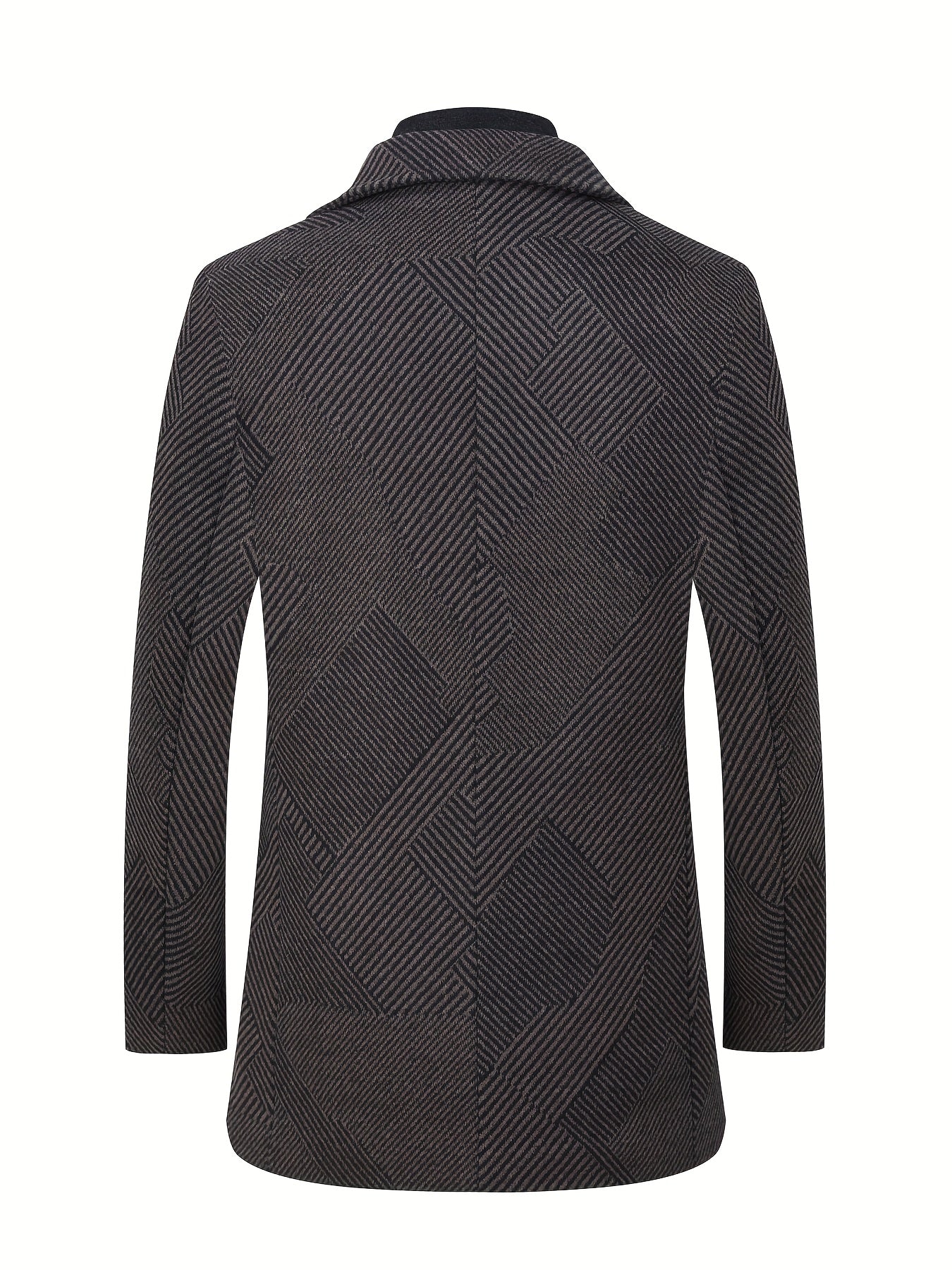 Men’s Elegant Wool Blend Trench Coat with Detachable Scarf by Snagg A Coat