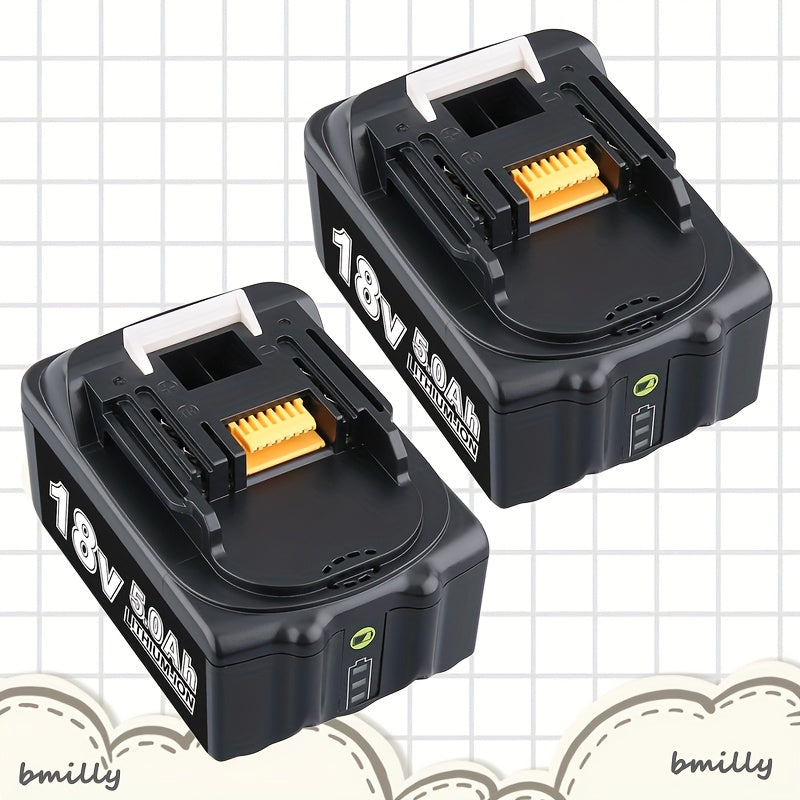 18V 5.0Ah Lithium-Ion Replacement Batteries for Makita