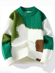 Men’s Color-Block Cable Knit Sweater by Snagg A Sweater