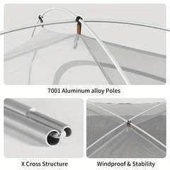 2 to 3 Person Ultralight Hiking Tent by Snagg A Camping Tent