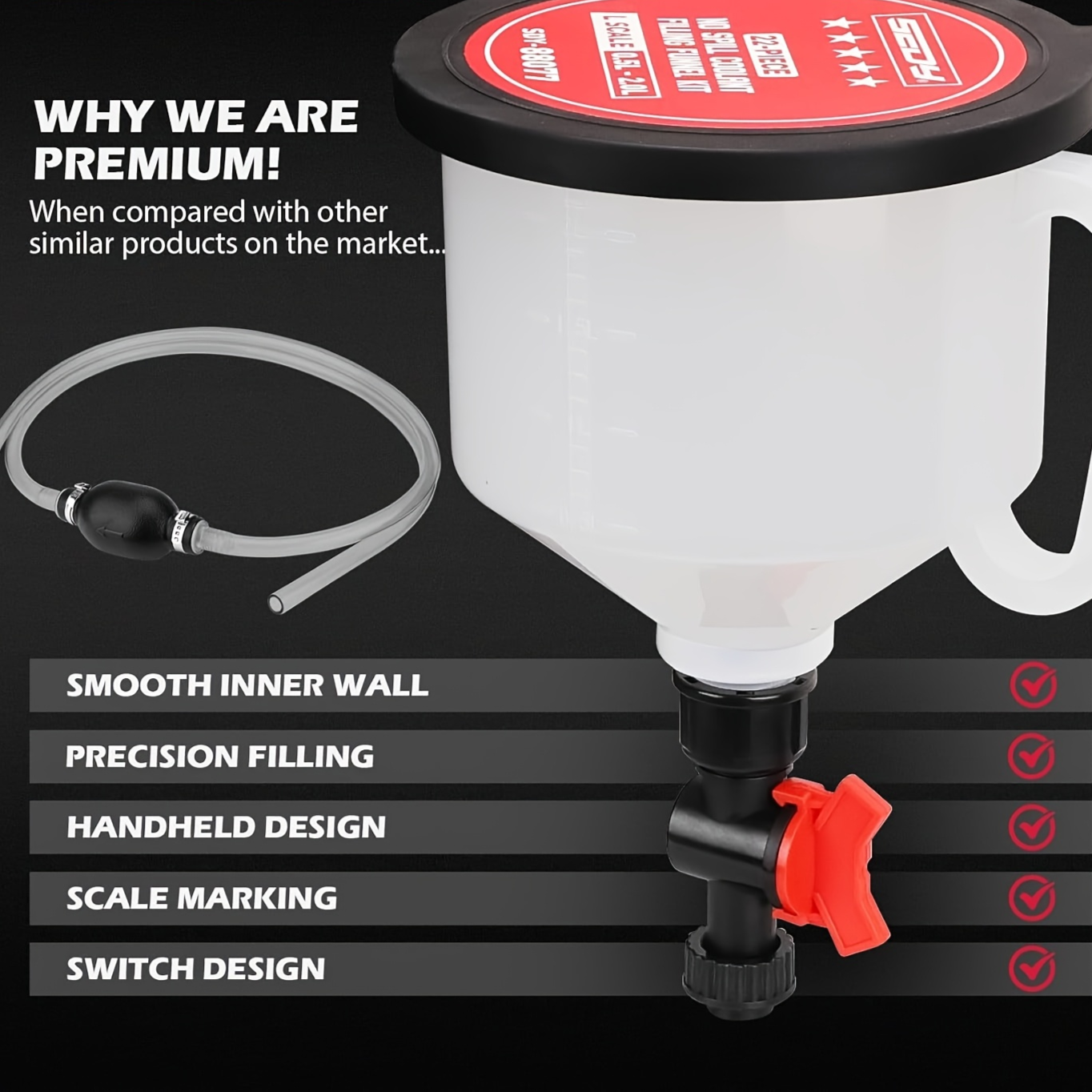 22pcs No Spill Coolant Filling Funnel Kit Universal Radiator Set with Adapters - 22 Pcs - Roadside Essentials