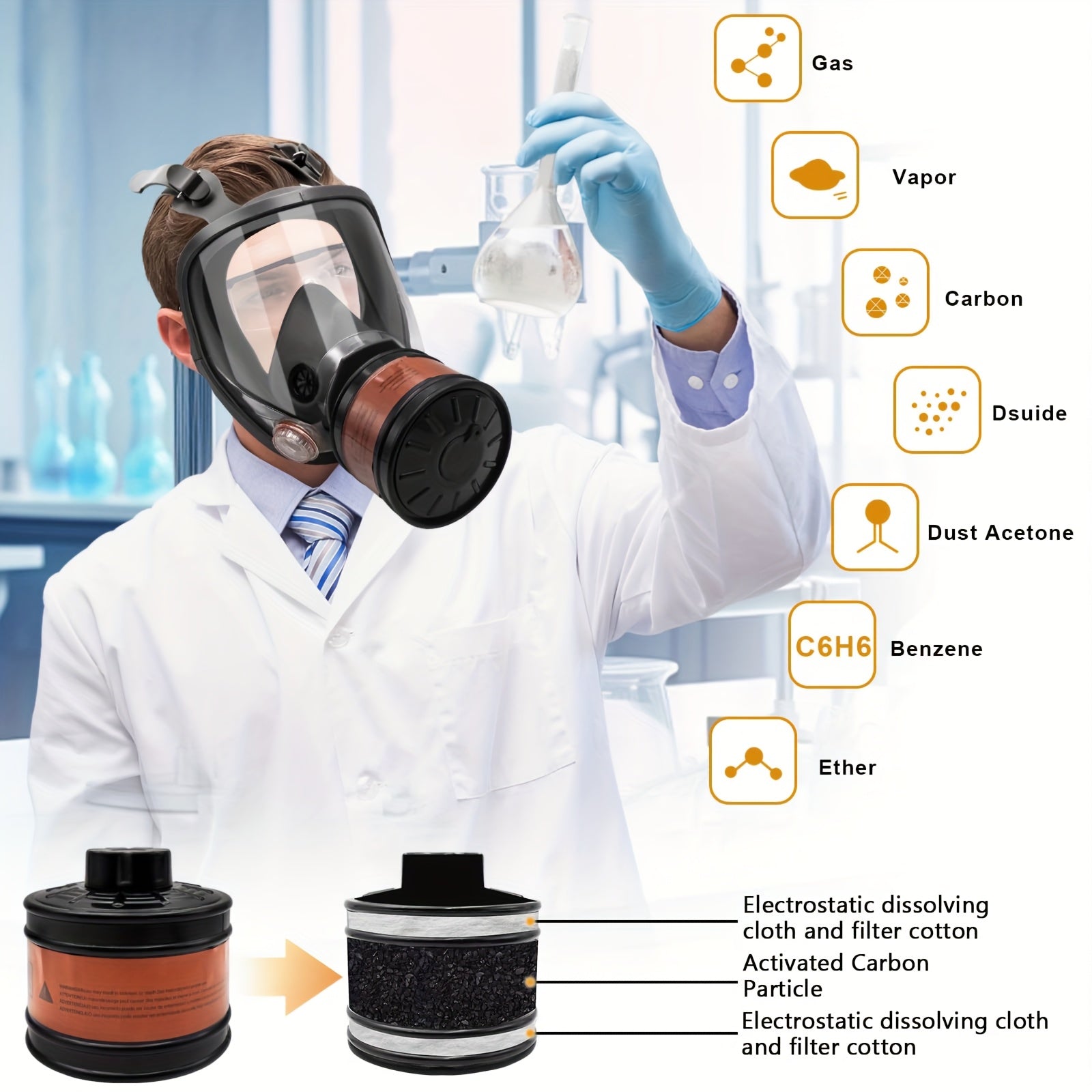 Versatile Full Face Mask with Dual Interfaces by Snagg A Face Mask