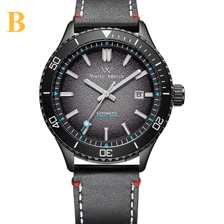 Automatic Mechanical Dive Watch – MIYOTA 8215 Movement | Sapphire Crystal | 200M Waterproof - Black - B - Men’s Watches