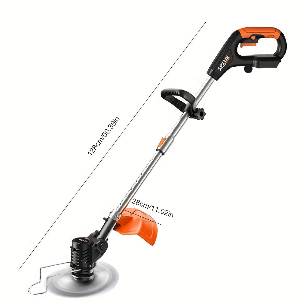 Cordless Lawn Trimmer with 17 Blades & Dual Battery