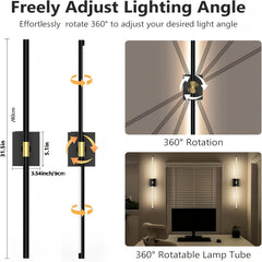 31.5" Wireless LED Wall Lamp – 360° Rotatable by Snagg A Wall Light