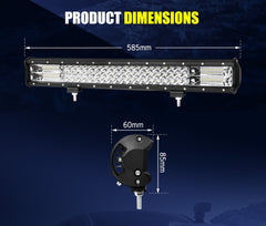 23inch Osram LED Light Bar Spot Flood Driving Offroad Lamp 23’’ 4WD 4x4 - Exterior Accessories