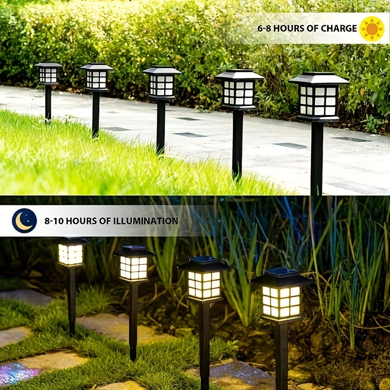 8 Pack Outdoor Lawn & Patio Decorative Lanterns Solar LED Garden Lights by Snagg An Outdoor Light