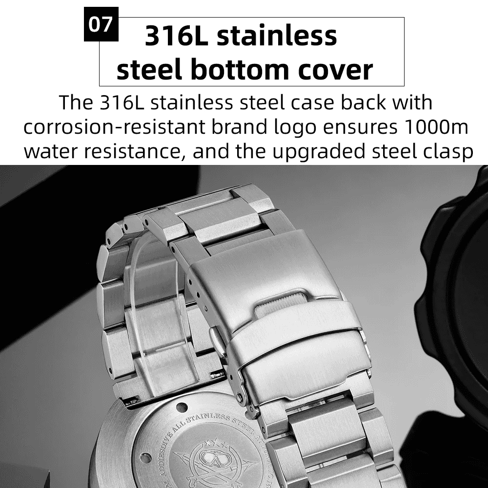 Automatic Classic Diver’s Watch – Sapphire Crystal Ceramic Bezel BGW9 Luminous “Fire Cloud” Dial - Men’s Watches