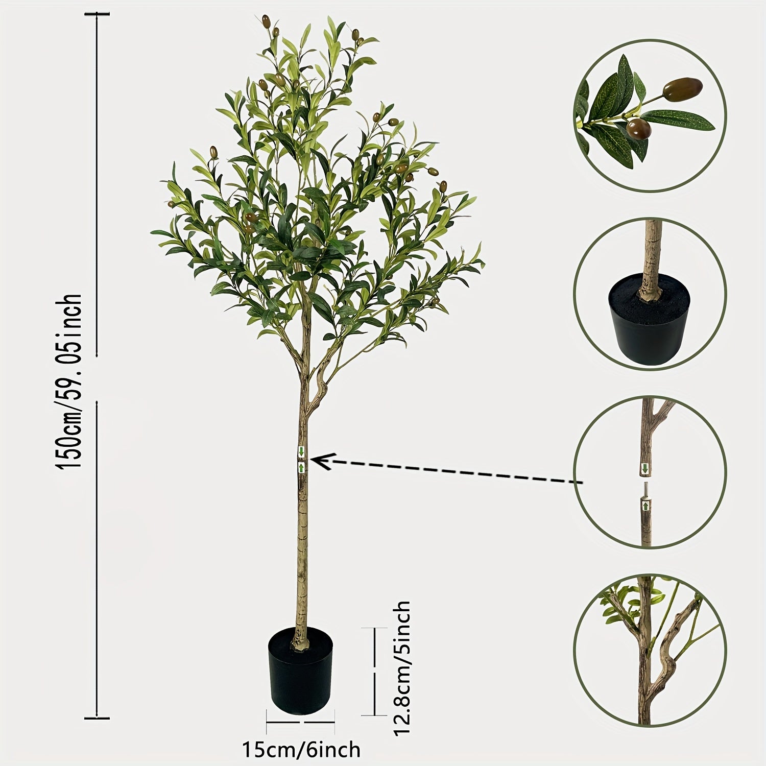 Artificial Olive Tree with Planter by Snagg A Plant