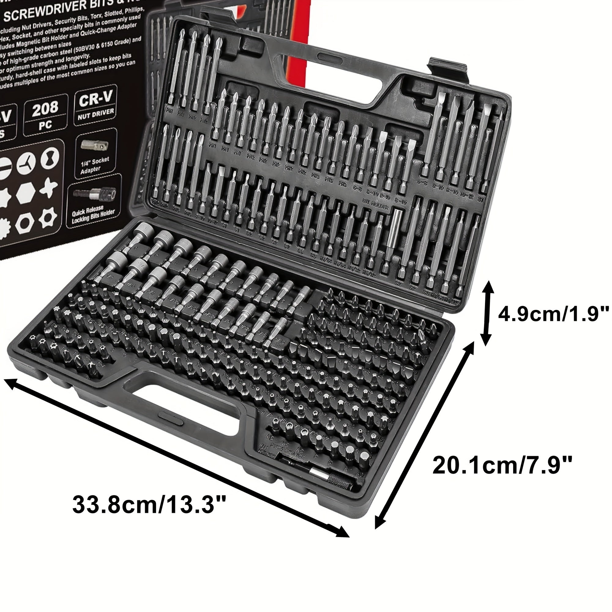 208pcs Ultimate Screwdriver Bit Set