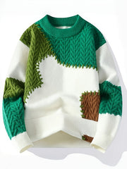 Men’s Color-Block Cable Knit Sweater by Snagg A Sweater