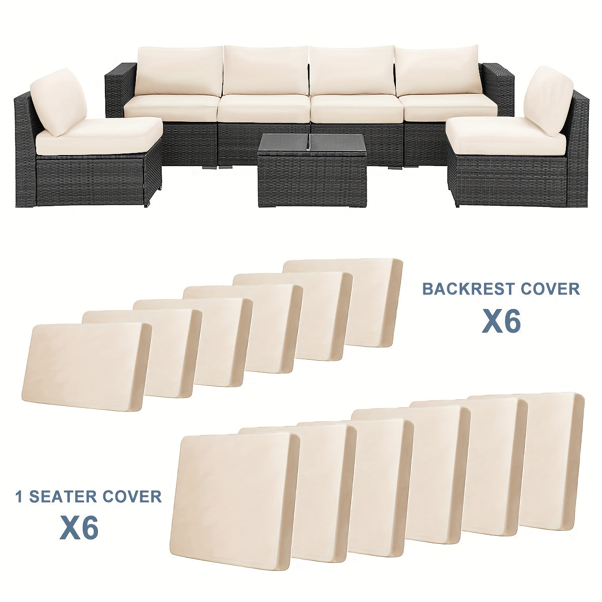 Outdoor Sofa Cushion Cover Set by Snagg A Cushion Cover