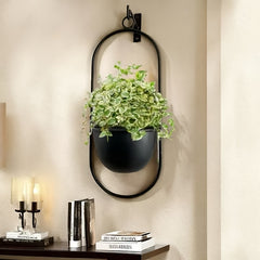 Vintage Black Metal Wall Planter by Snagg A Pot