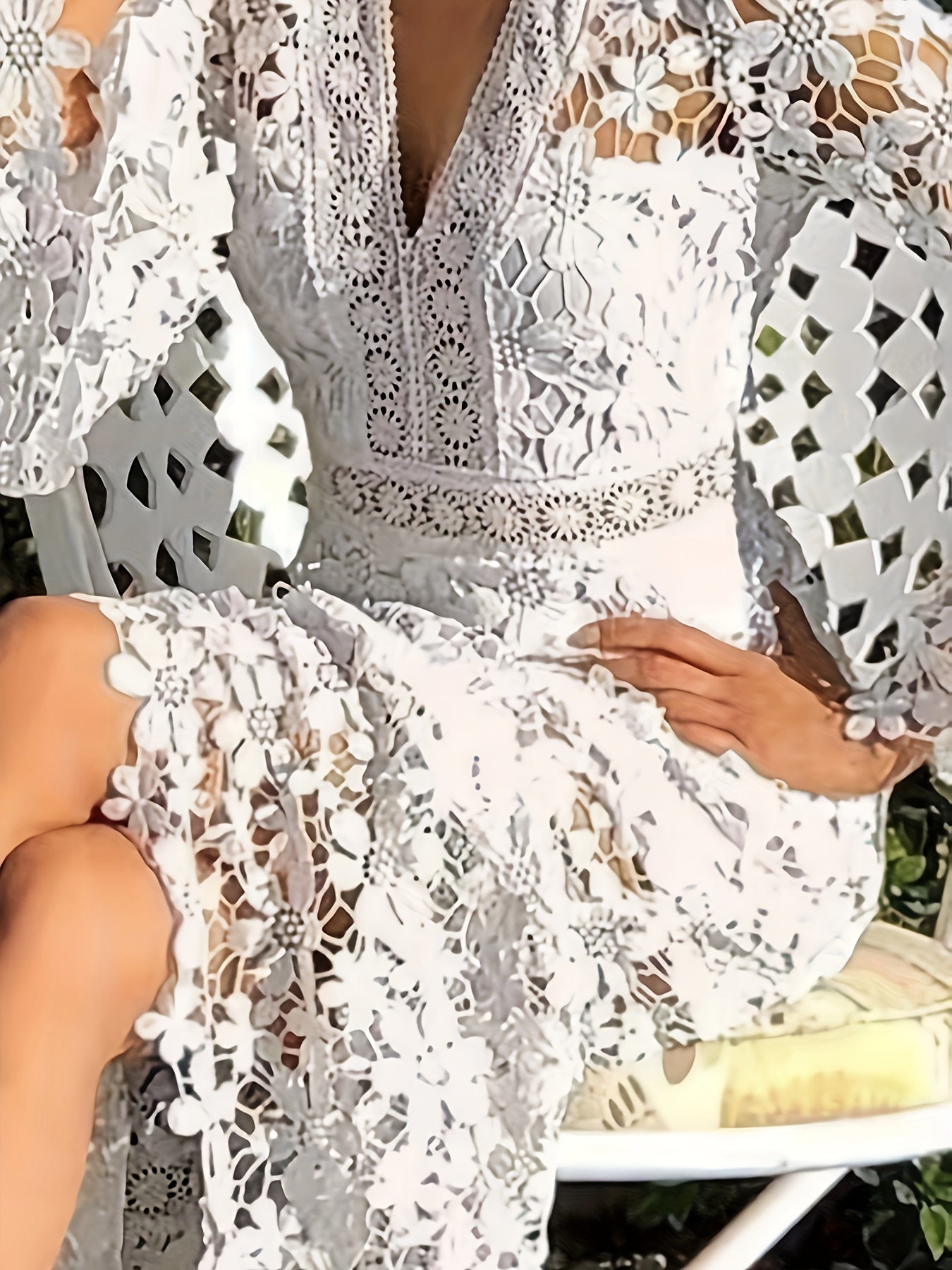 Lace V-Neck Cocktail Dress by Snagg A Dress