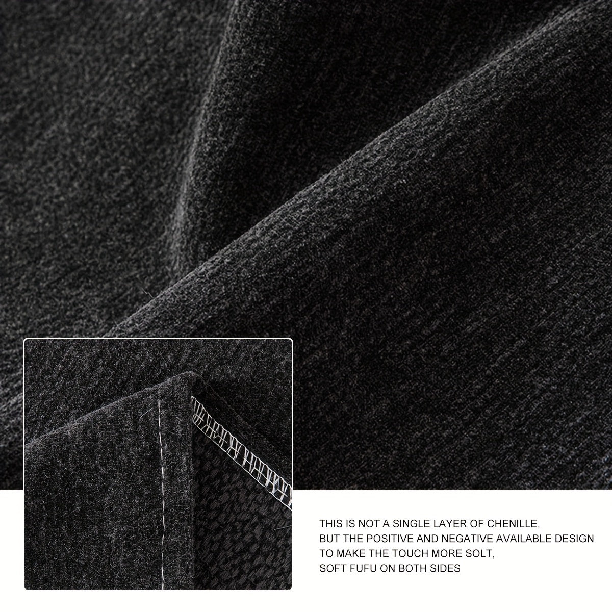 2pcs Chenille Sofa Covers Modern, Pet-Friendly & Double-Sided by Snagg A Sofa Cover