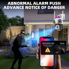 12MP 3 Lens Outdoor Security Camera – 360° Pan-Tilt with 10X Zoom by Snagg An Outdoor Camera