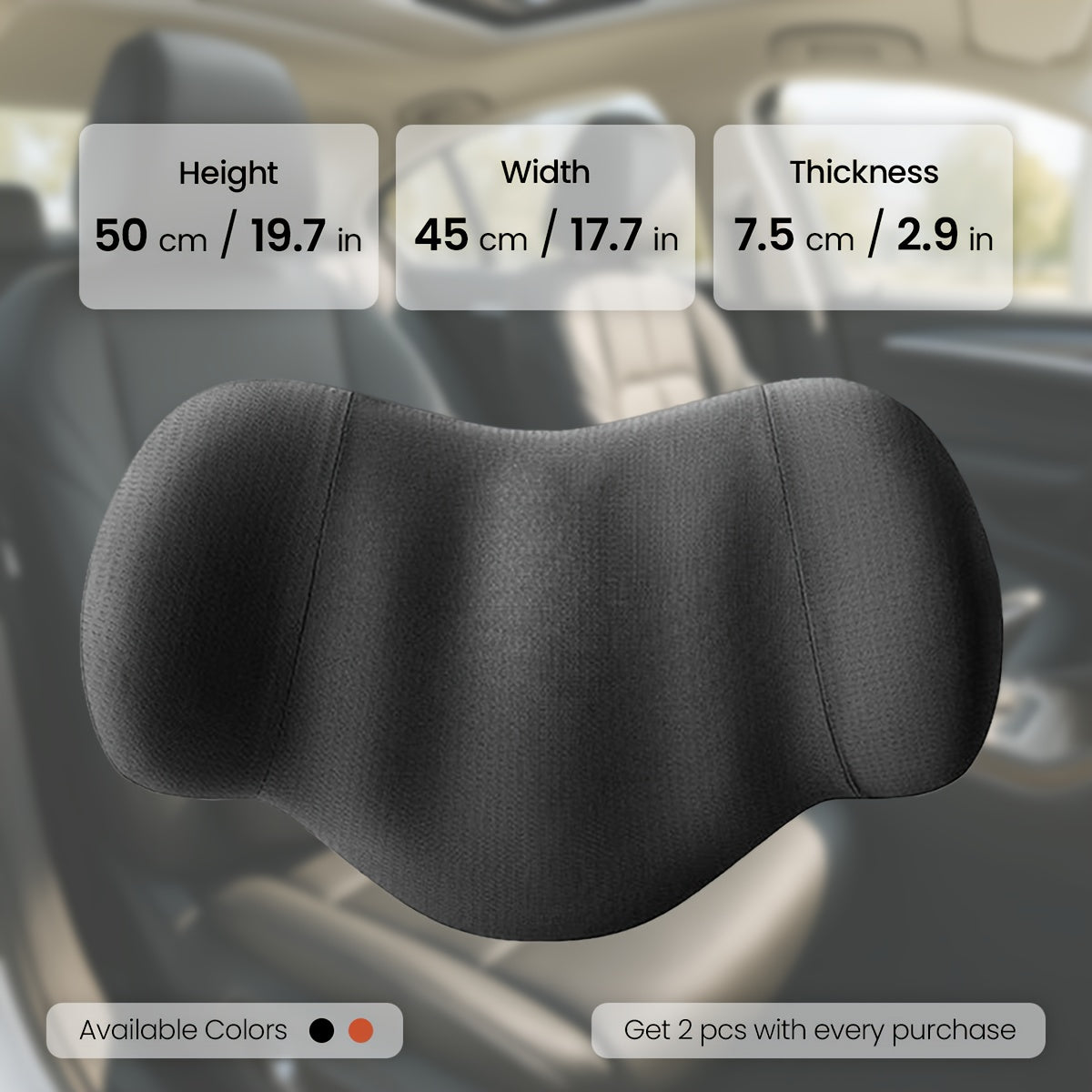 Memory Foam Head & Neck Pillow by Snagg A Headrest